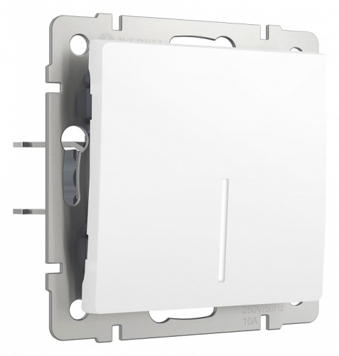 Выключатель проходной одноклавишный с подсветкой без рамки Werkel белый матовый W1112161 в Нижнем Новгороде