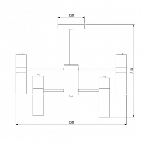 Люстра на штанге Eurosvet Tesoro 70125/6 черный в Нижнем Новгороде фото 2