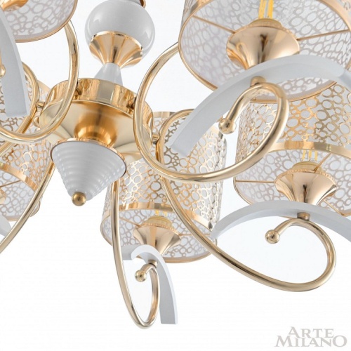 Подвесная люстра Arte Milano Florentia-9787 309787/6 Wh/Gd в Нижнем Новгороде фото 7
