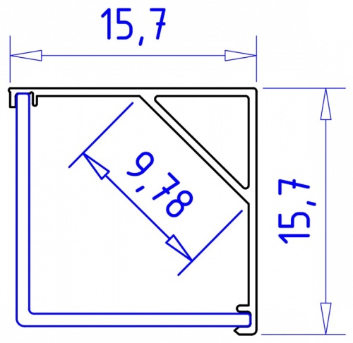 Профиль накладной угловой внутренний Ambrella Light GP GP2150AL в Нижнем Новгороде фото 2