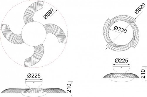 Светильник с вентилятором Mantra (люстры-вентиляторы) Aloha 8234 в Нижнем Новгороде фото 4