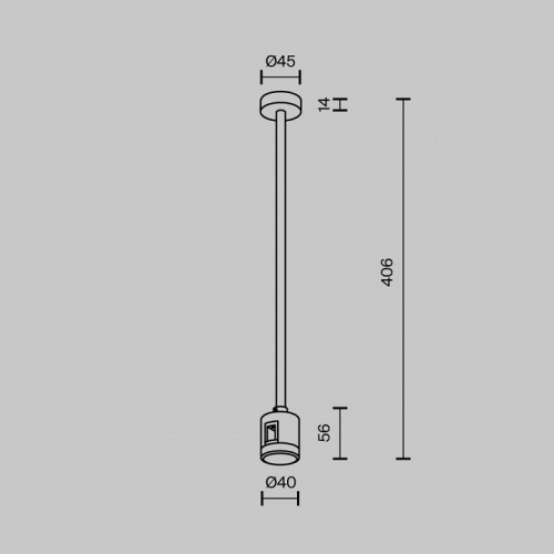 Основание на штанге Maytoni Accessories for tracks Flarity TRA158С-IPCL1-B в Ермолино фото 2