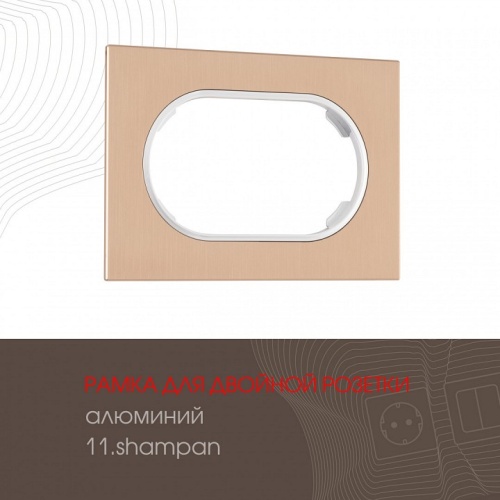 Рамка для двойной розетки Arte Milano am-502.11 502.11-double.shampan в Нижнем Новгороде фото 2