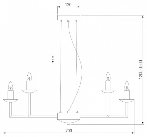 Подвесная люстра Eurosvet Cariso 60150/10 хром в Сельцо фото 2