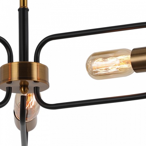 Люстра на штанге ILLUMICO  IL8253-3COU-79 BK GD в Нижнем Новгороде фото 3