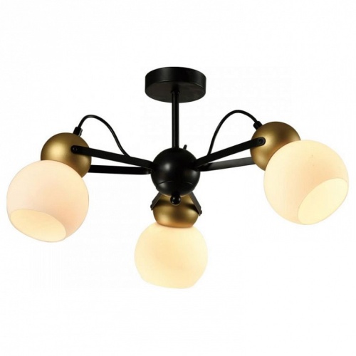 Люстра на штанге Imex Cleo MD.22438-3-S-BK+GD в Нижнем Новгороде