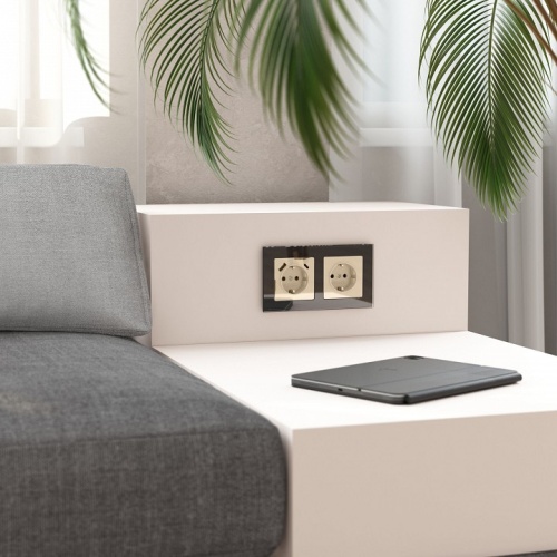 Розетка с заземлением и со шторками, без рамки Werkel айвори акрил W1171143 в Нижнем Новгороде фото 3