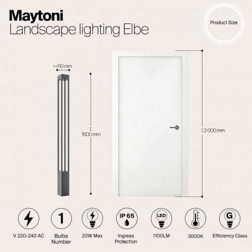 Наземный высокий светильник Maytoni Elbe O424FL-L20GF в Можайске фото 3