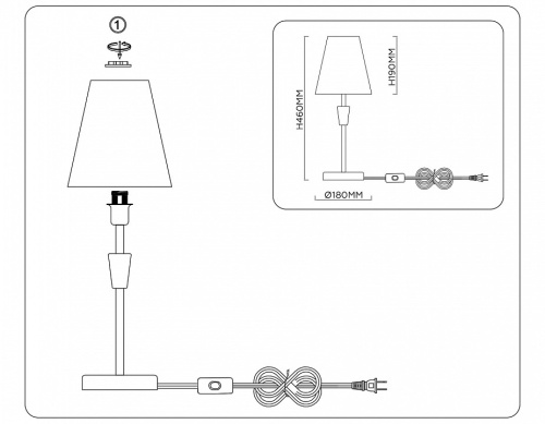 Настольная лампа декоративная Ambrella Light LH LH75057 в Нижнем Новгороде фото 5