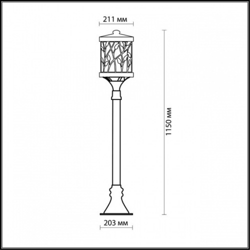 Наземный высокий светильник Odeon Light Lagra 2287/1A в Асино фото 2