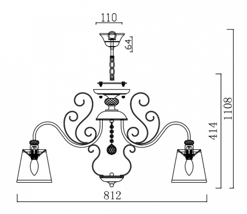 Подвесная люстра Freya Driana FR2405-PL-08-BZ в Нижнем Новгороде фото 4