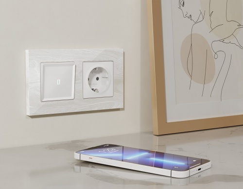 Выключатель самовозвратный одноклавишный с подсветкой, без рамки Ambrella Volt MA MA122055 в Нижнем Новгороде фото 4