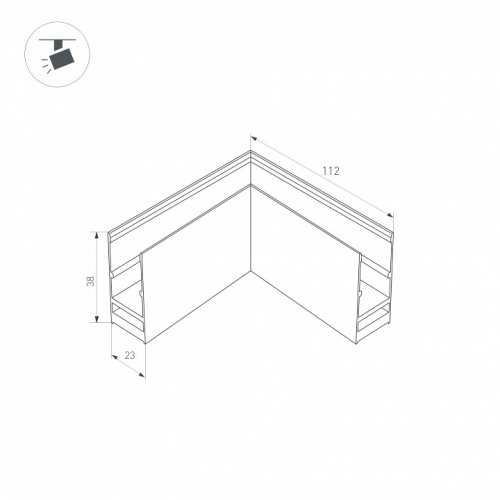 Соединитель угловой L-образный для треков накладных Arlight MAG-25 033247 в Нижнем Новгороде фото 2