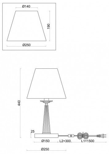 Настольная лампа декоративная Freya Osborn FR2027TL-01BS в Бородино фото 3