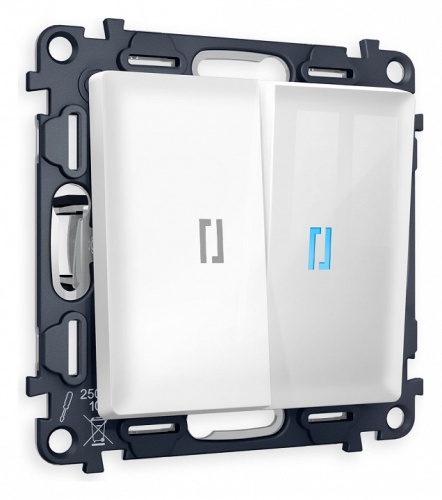 Выключатель проходной двухклавишный с подсветкой Ambrella Volt ALFA MA104040 в Нижнем Новгороде