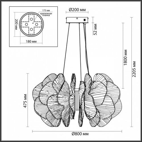 Подвесной светильник Odeon Light Siama 5089/115L в Нижнем Новгороде фото 3