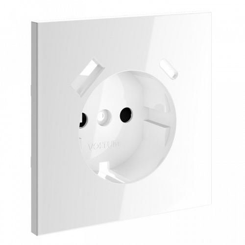 Накладка для розетки с заземлением и со шторками и 2хUSB type A и C Voltum S70 VLS001001 в Нижнем Новгороде фото 3