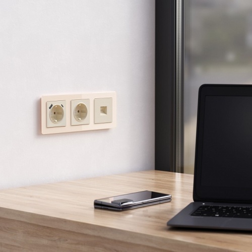 Рамка на 3 поста Werkel Acrylic (айвори) W0032743 в Нижнем Новгороде фото 4