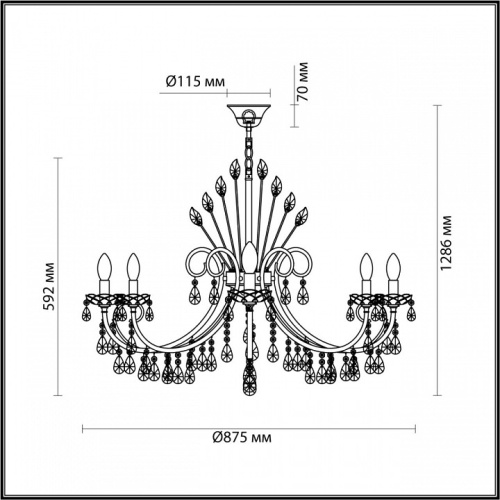 Подвесная люстра Odeon Light Versia 4977/10 в Краснокамске фото 2