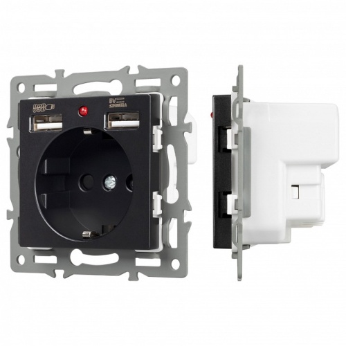 Розетка с заземлением и 2хUSB type A, без рамки Arlight SCT 043734 в Нижнем Новгороде