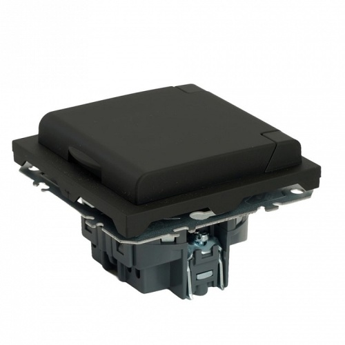 Розетка с заземлением и со шторкой, с крышкой Stekker Эмили 49855 в Нижнем Новгороде фото 9