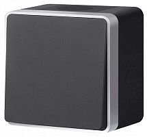 Выключатель одноклавишный влагозащищенный Werkel Gallant (черный с серебром) W5010234 в Нижнем Новгороде