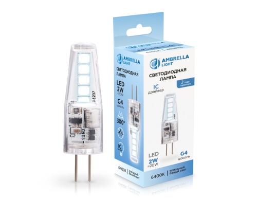 Лампа светодиодная Ambrella Light G4 G4 2Вт 6400K 100146 в Нижнем Новгороде фото 3