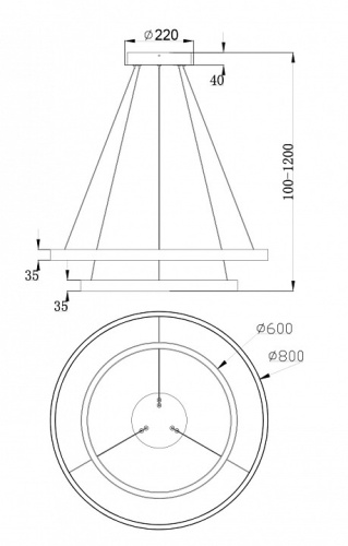 Подвесной светильник Maytoni Rim MOD058PL-L74W4K в Кропоткине фото 2