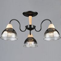 Люстра на штанге 69660 69660-0.3-03 BK+WOOD в Нижнем Новгороде