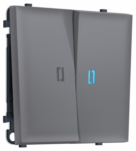 Выключатель двухклавишный с подсветкой без рамки Ambrella Volt MS MS864020 в Нижнем Новгороде