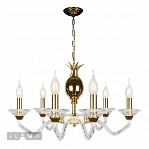 Подвесная люстра iLamp Flo YT2049-8 GD+Cear в Нижнем Новгороде фото 5