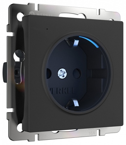 Розетка с заземлением с подсветкой, без рамки Werkel черный W1171408 в Нижнем Новгороде