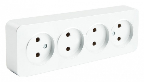 Розетка четверная без заземления Stekker София 49307 в Нижнем Новгороде