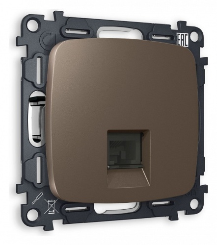 Розетка телефонная RJ-11 со штрокой, без рамки Ambrella Volt OMEGA MO642030 в Нижнем Новгороде