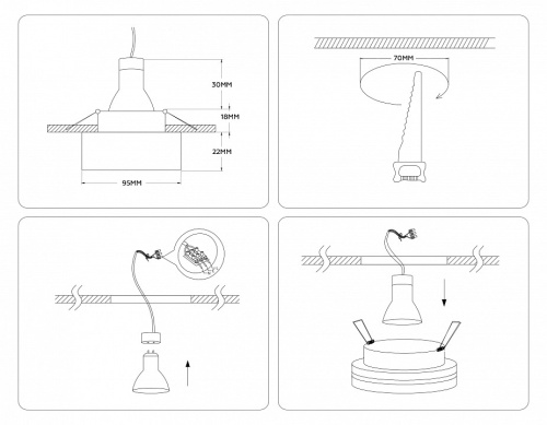 Встраиваемый светильник Ambrella Light TN TN3322 в Нижнем Новгороде фото 7