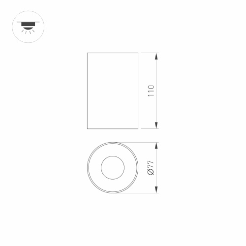 Корпус PLURIO-BASE-SURFACE-LONG-R77 (BK, 1-2, 200mA) (Arlight, IP20 Металл, 3 года) в Ермолино фото 4