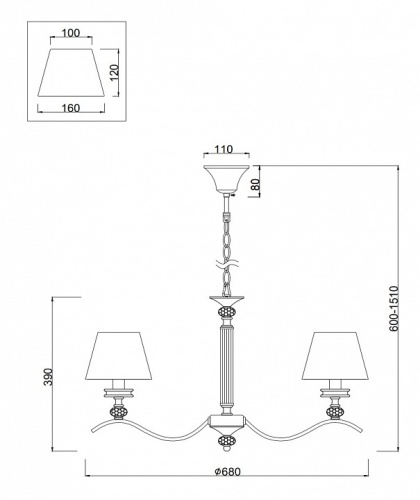Подвесная люстра Freya Alessandra FR2016PL-05BZ в Нижнем Новгороде фото 2