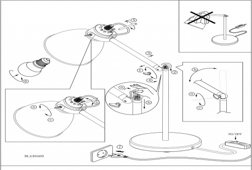 Настольная лампа офисная Eglo Priddy 49469 в Нижнем Новгороде фото 4