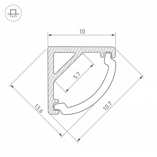 Профиль накладной угловой внутренний Arlight ARH-KANT 36321 в Нижнем Новгороде фото 2