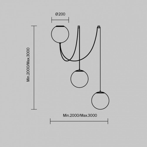 Подвесной светильник Maytoni Twins MOD427PL-L30B3K1 в Нижнем Новгороде фото 4