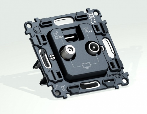 Механизм ТВ-розетки и SAT-розетки оконечные Ambrella Volt QUANT VM217 в Нижнем Новгороде фото 5