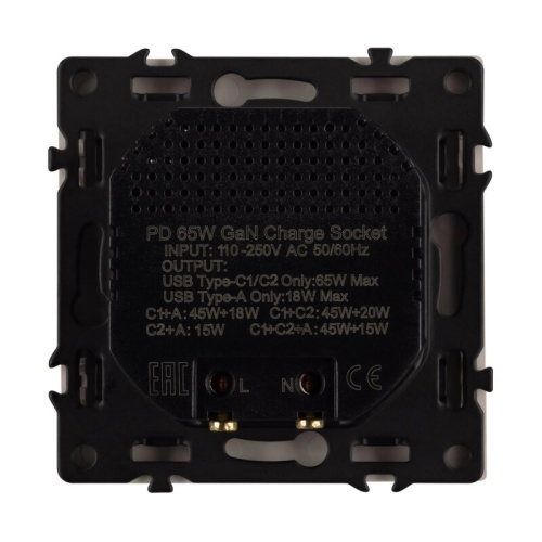 Механизм розетки 2хUSB type A и C Arlight NOBE 061836 в Нижнем Новгороде фото 3