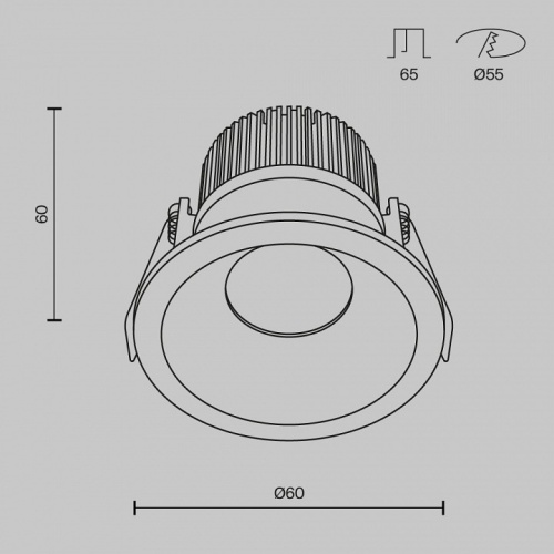 Встраиваемый светильник Maytoni Zoom DL034-01-06W3K-W в Краснодаре фото 6