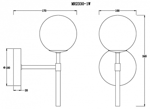 Бра MyFar Robert MR2330-1W в Нижнем Новгороде фото 2