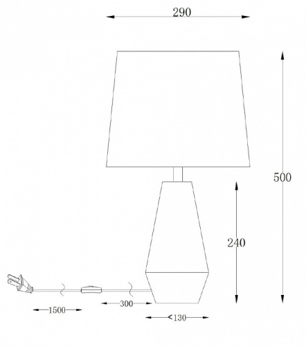 Настольная лампа декоративная Maytoni Calvin Table Z181-TL-01-B в Бородино фото 2