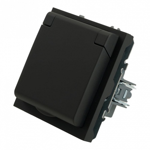 Розетка с заземлением и со шторкой, с крышкой Stekker Эмили 49855 в Нижнем Новгороде фото 5