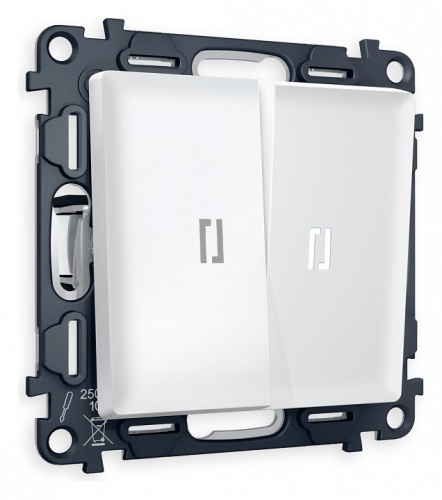 Выключатель проходной двухклавишный с подсветкой Ambrella Volt ALFA MA124035 в Нижнем Новгороде