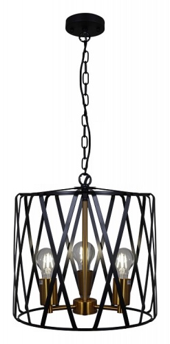 Подвесной светильник ILLUMICO  IL1023-3PB-05 BK GD в Нижнем Новгороде