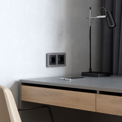 Рамка на 2 поста Werkel Acrylic (графит) W0022704 в Нижнем Новгороде фото 3