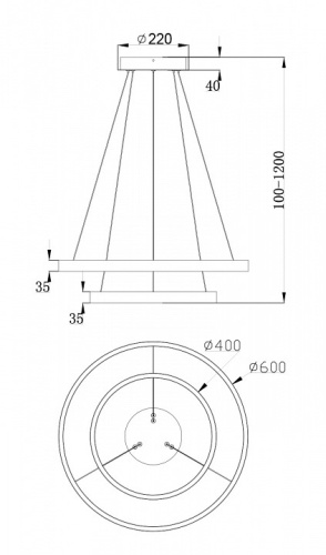 Подвесной светильник Maytoni Rim MOD058PL-L55BS4K в Слободском фото 2